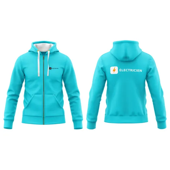 Sweat-Shirt à Capuche Zippé (Veste Gamme DELUXE)